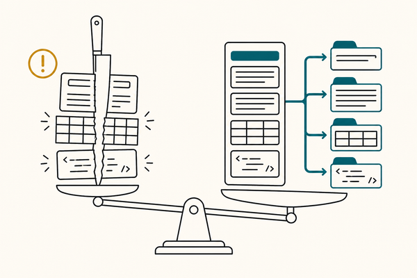 One document, split along its structure